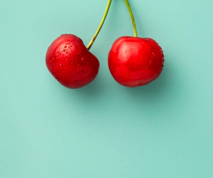 double red cherries image